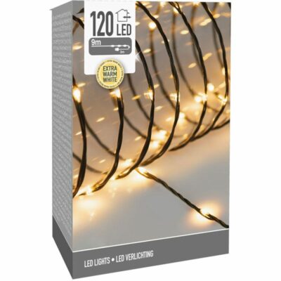 LED Verlichting 120 LED - 9 meter - extra warm wit - voor binnen en buiten - Soft Wire