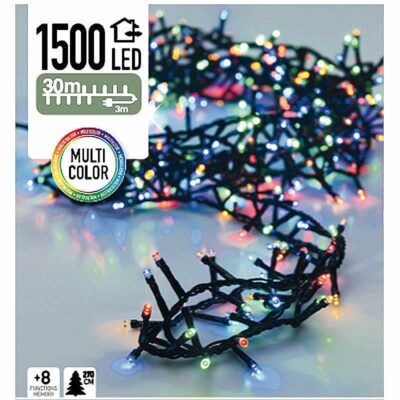 Micro Cluster - 1500 LED's - 30 meter - multicolor - 8 functies + geheugen