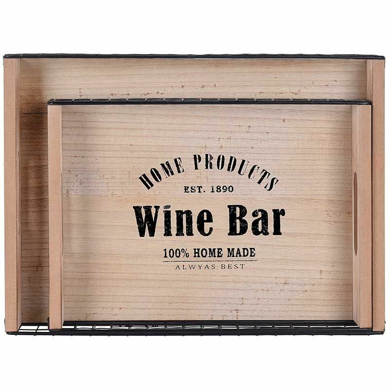 Dienbladen "Wine Bar" - 2 stuks