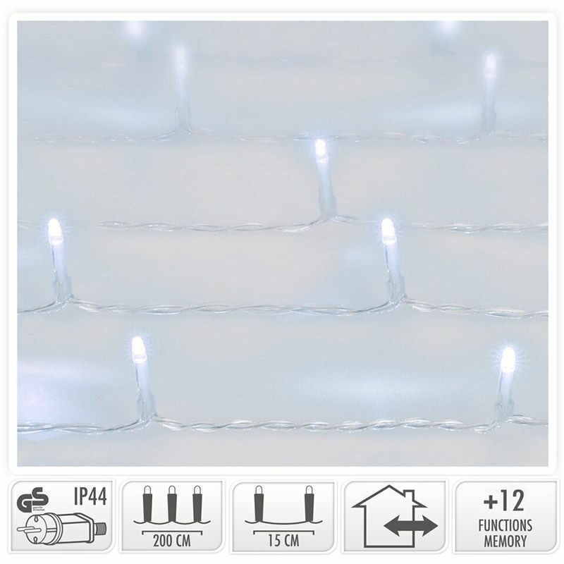 Gordijnverlichting - 240LED -  200x150cm - wit