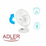 Adler AD7302 - Tafelventilator wit - 23cm
