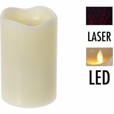 LED-kaars met laserfunctie - 12.5cm