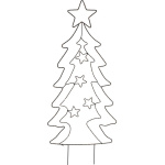 Tuinsteker Kerstboom - 90 Led - Extra Warm Wit