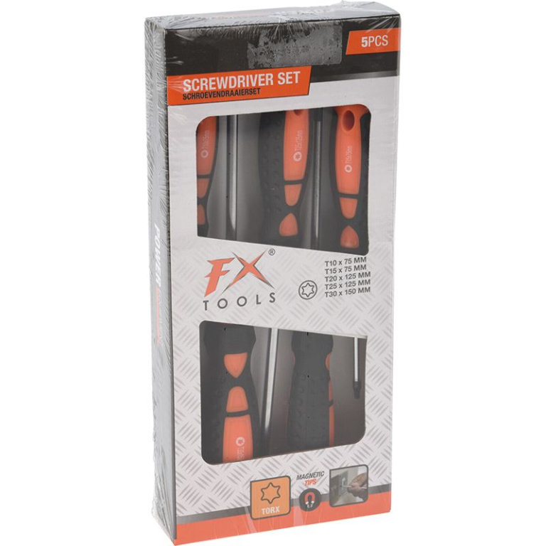 Fx Tools Torx Schroevendraaierset 5-Delig – Magnetisch & Professioneel