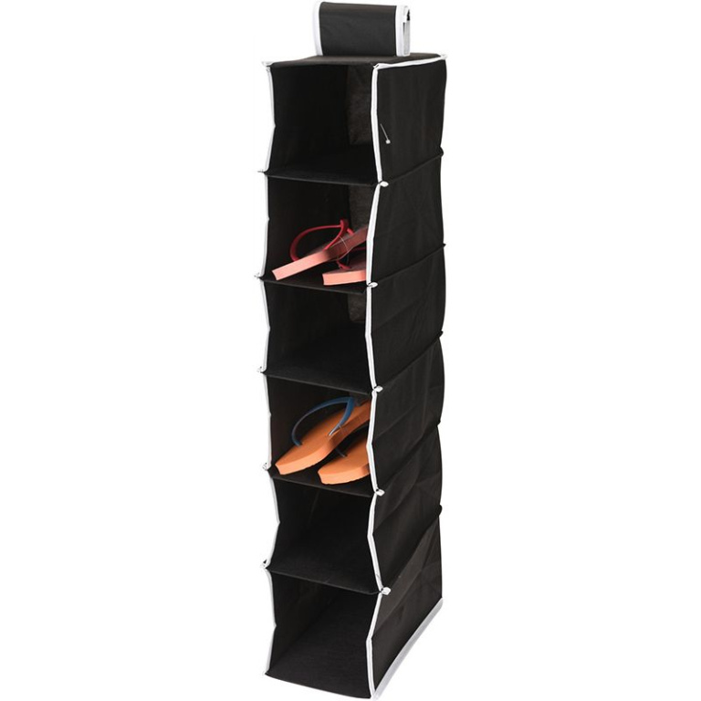 Storage Solutions Hangorganizer 6 Vaks | Luxe Ruimtebesparend Opbergsysteem | Kast Organizer voor Schoenen, Kleding & Handdoeken – 15x30x84 cm