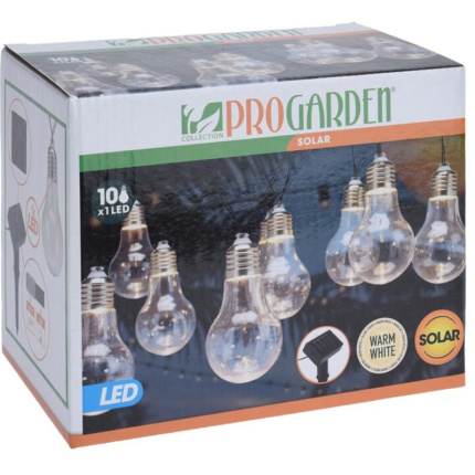 Progarden Feestverlichting - Solar - Warm Wit - 10 Led Lampen - Transparant