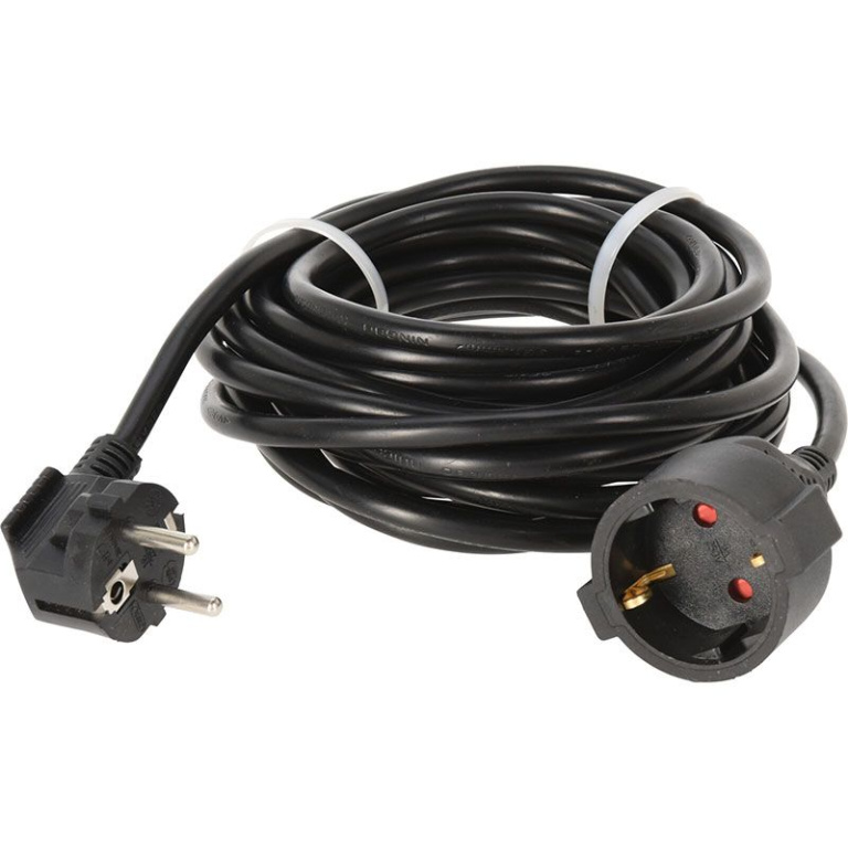 Fxcontrol Verlengsnoer 5m – Zwart | Veilig met Randaarde & Kinderbescherming | 3680W