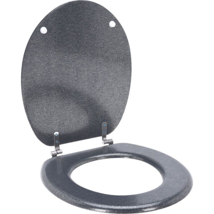 Bathroom Solutions Toiletbril Mdf - Hout - Zilver