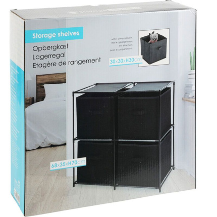 Storage Solutions Opbergkast - 4 Compartimenten - 68X35Xh70