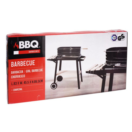 Bbq Verrijdbare Barbecue - Met Zijtafel - 83 X 45 Cm