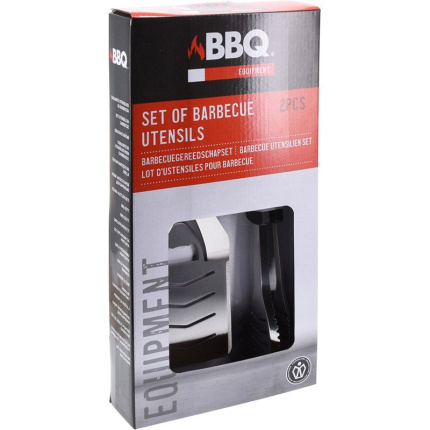 Bbq Barbecue Gereedschap – 2-Delig | RVS Tang & Spatel Met Flesopener | Duurzaam, Functioneel & Perfect Voor Grillen