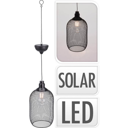 Home&Styling Solar Hanglamp - Led Filament - Metaal - Warm Wit