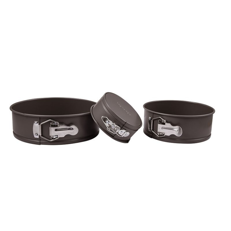 Bergner Springvormen Lovers – 3-Delig – Non-Stick, Krasvast & Duurzaam – Chocolade/Taupe