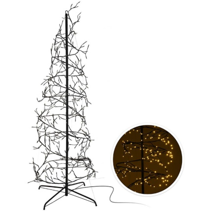 Home@Style Decoration Kerstboom Spiraal 150Cm - 360 Led - Zwart