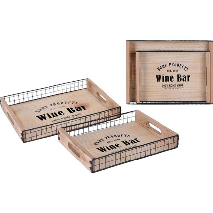 Home&Styling Dienbladen "Wine Bar" - 2 Stuks