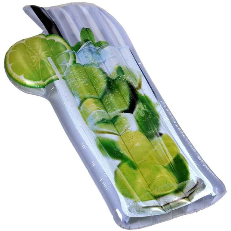 Opblaasbaar Luchtbed Mojito – 170 x 90 cm – Uniek Design – Zomers & Comfortabel – 1-Persoons Zwembad Luchtmatras – Max. 90 kg – Incl. Reparatiepatch