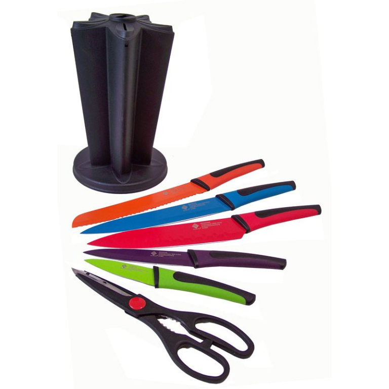 Premium Renberg Messenset 7-Delig – Roestvrij Staal, Non-Stick & Veilig Opbergen