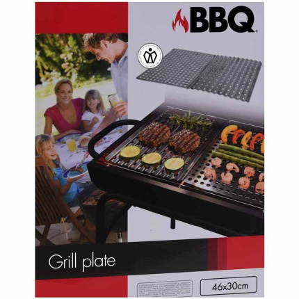 Bbq Barbecue Rvs Grillplaten - 2 Stuks