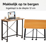 Ceruzo Wandtafel – Inklapbaar & Verrijdbaar – 80x40x75 cm – Stijlvol Zwart – Praktisch & Slim