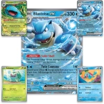 Pokémon TCG: Blooming Waters Premium Collection – Venusaur ex & Blastoise ex, Foil Kaarten & 12 Boosters!