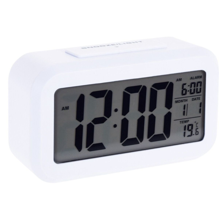 Segnale Digitale Alarmklok – Wit | Grote Cijfers, Snooze, Kalender & Temperatuursensor