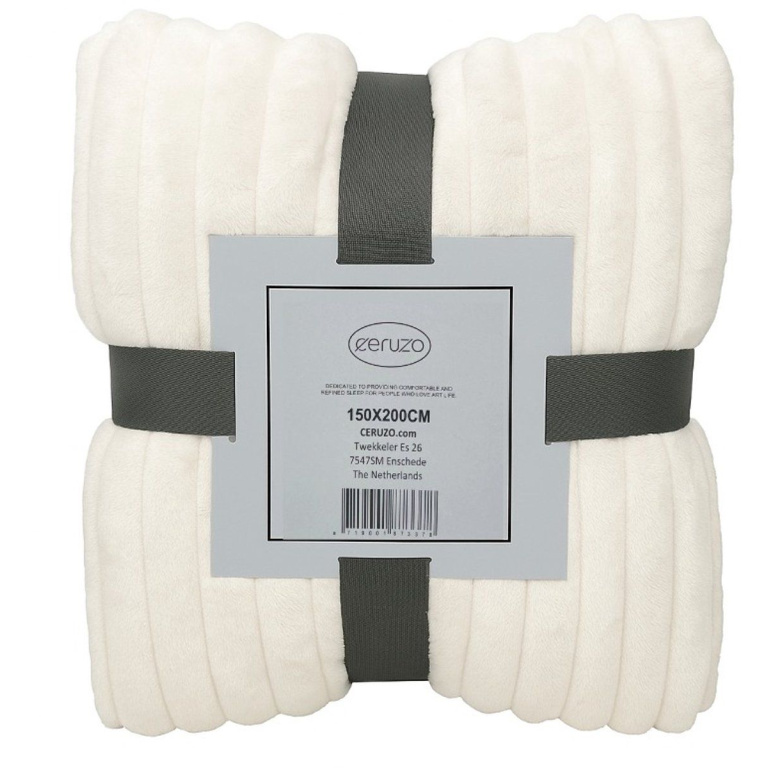 Ceruzo Fleece Deken - 150X200 Cm - Creme