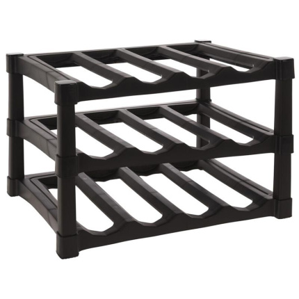 Excellent Houseware Wijnrek – Kunststof – Voor 12 Flessen | Compact & Handig