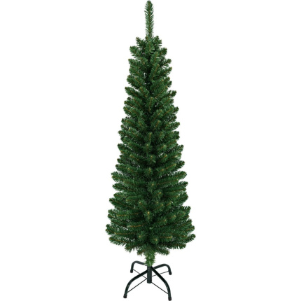 Smalle Kunstkerstboom 120 cm – 196 Takjes – Potloodmodel – Inclusief Metalen Standaard