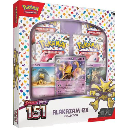 Pokémon TCG Scarlet & Violet 151 Alakazam ex Box – Legendary Psychic Power, Exclusive Foil Cards & Collector’s Booster Packs
