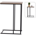 Trends4You Bijzettafel – Slim Banktafeltje – Metaal & Hout – 40x26x58 cm – Stevig & Ruimtebesparend