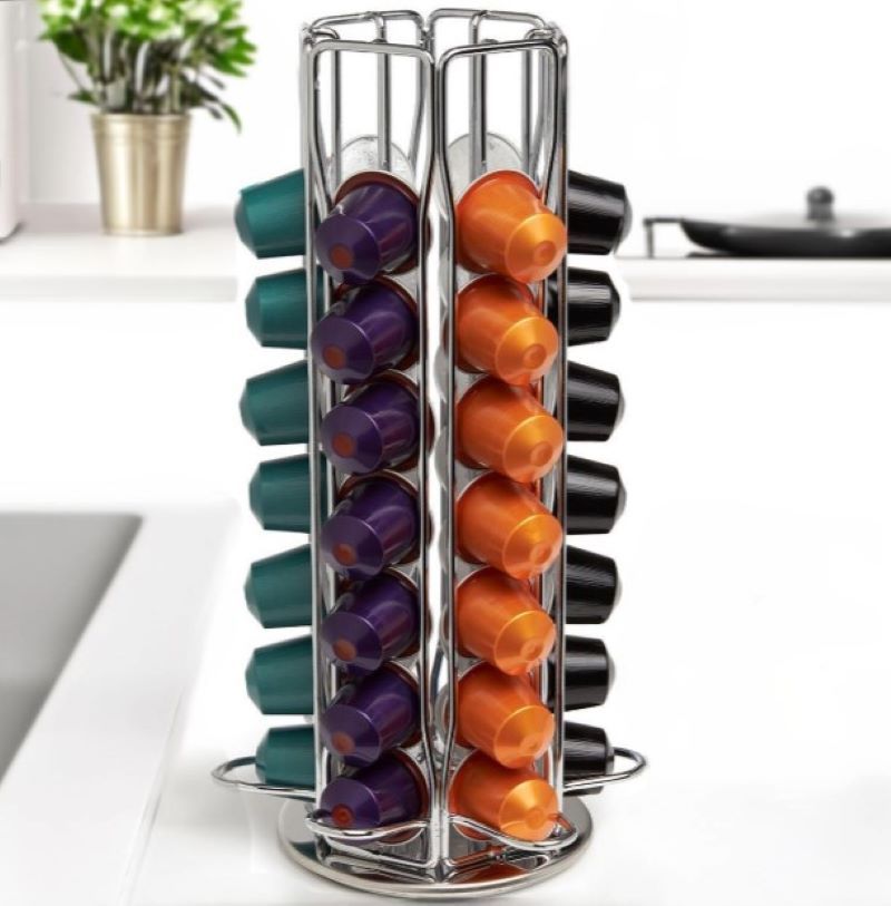 Ceruzo Capsulehouder - Geschikt Voor 42 Nespresso Koffiecups - Draaibaar Ceruzo Capsulehouder - Geschikt Voor 42 Nespresso Koffiecups - Draaibaar