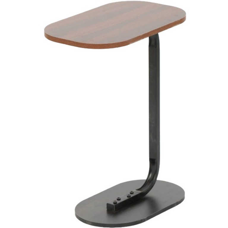 Ceruzo Bijzettafel – Bruin – Banktafel – Metaal met Hout – 45 x 28 x 60 cm
