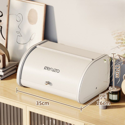 Ceruzo Broodtrommel 35 cm – Soft Beige | Ruimtebesparend Met Schuifdeksel