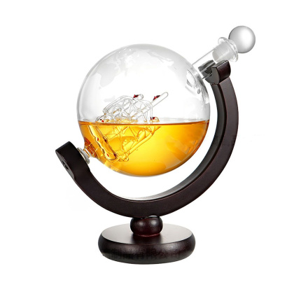Ceruzo Whiskey Karaf – Globe Decanter – Incl. 2 Glazen