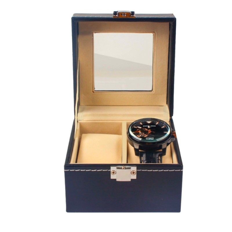Ceruzo Horlogebox – Voor 2 Horloges – Zwart Ceruzo Horlogebox – Voor 2 Horloges – Zwart