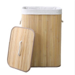 Ceruzo Bamboe Wasmand Met Deksel – 72L – Naturel