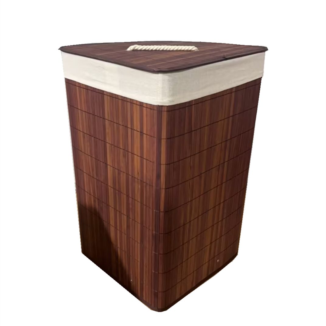 Ceruzo Bamboe Wasmand – Hoekmodel – 72L – Bruin Ceruzo Bamboe Wasmand – Hoekmodel – 72L – Bruin