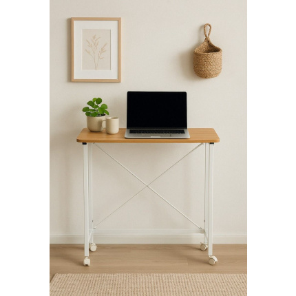 Ceruzo Wandtafel -  80X40X75 Cm - Inklapbaar Tafelblad - Wit