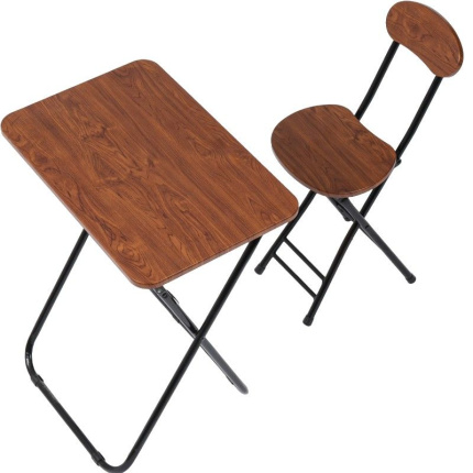 Ceruzo Klaptafel Met Stoel - Bruin