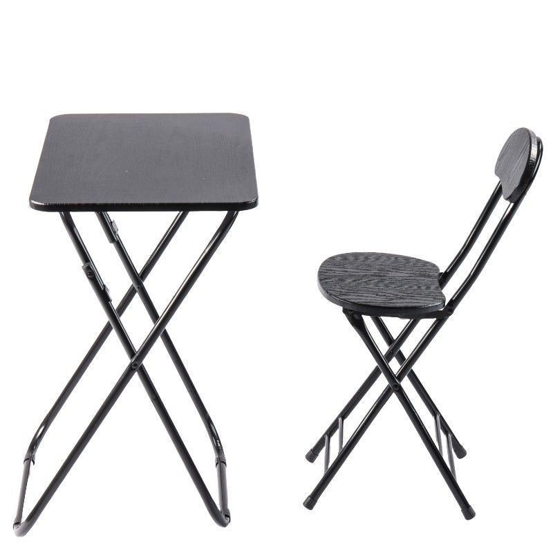 Ceruzo Klaptafel Met Stoel - Zwart Ceruzo Klaptafel Met Stoel - Zwart
