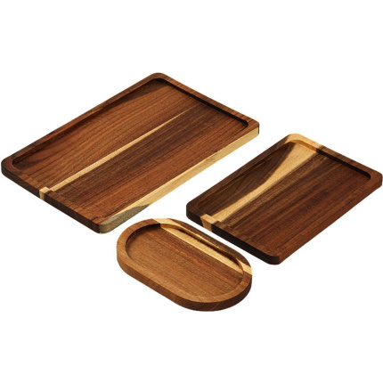 Ceruzo Dienbladen - Acaciahout -  Set Van 3