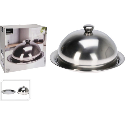 Excellent Houseware Stolp Met Dienblad - Rvs - 30Cm