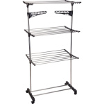 Storage Solutions Droogrek Toren – Inklapbaar & Verrijdbaar – 17 Meter Drooglengte – Wit