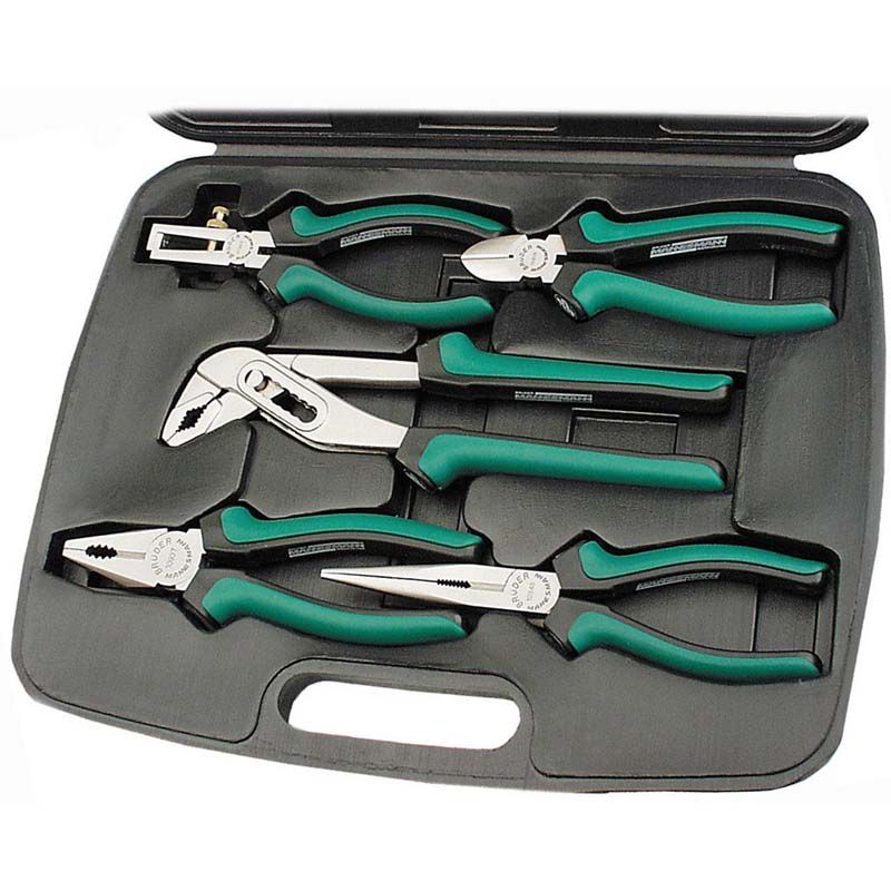 Brüder Mannesmann Tangenset – 5-Delig – Green Line Professionele Tangen van Hoogwaardig Staal – Antislip 2-Component Greep – Inclusief Koffer Brüder Mannesmann Tangenset – 5-Delig – Green Line Professionele Tangen van Hoogwaardig Staal – Antislip 2-Component Greep – Inclusief Koffer