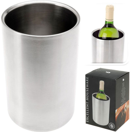 Excellent Houseware Rvs Dubbelwandige Wijnkoeler