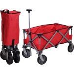 Opvouwbare Bolderkar – Rood – 90x49x58 cm – Extra Stevig & Compact – 70 kg Draagkracht – Ideaal voor Uitstapjes