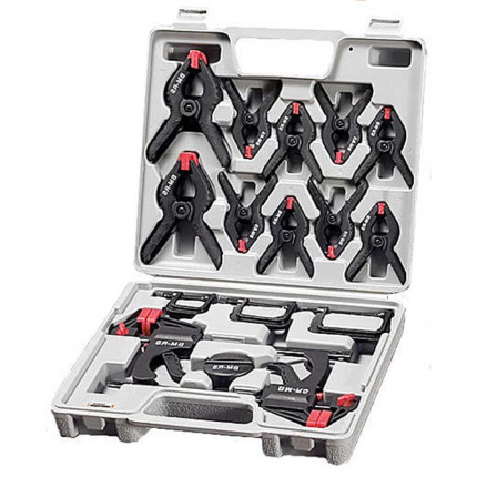 Brüder Mannesmann Lijmtangenset – 16-Delig – Complete Klemmen Set met Bewaarkoffer – Snelspanners, Schroefklemmen & Veerklemmen